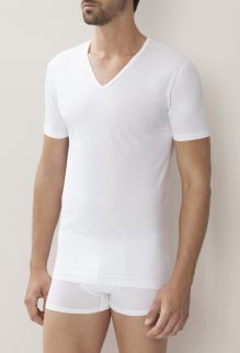 Weisses V-Ausschnitt Zimmerli Shirt kaufen bei Schärer-Linder